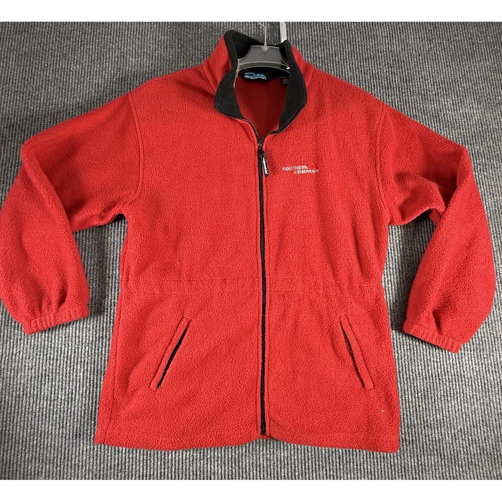 "Southern Company" Tri Mountain Red Women's Fleece Jacket Coat Large Full Zip